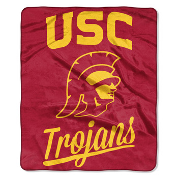 USC Trojans Alumni Raschel Throw Blanket