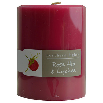 Rose Hip & Lychee by Northern Lights One 3x4 Inch Pillar Candle