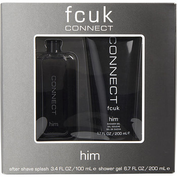 Fcuk Connect by French Connection Aftershave 3.4 oz & Shower Gel 6.7 oz