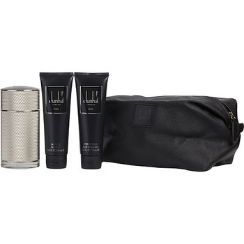 Dunhill Icon by Alfred Dunhill Eau De Parfum Spray, Aftershave Balm,  Shower Gel 3 oz & Toiletry Bag