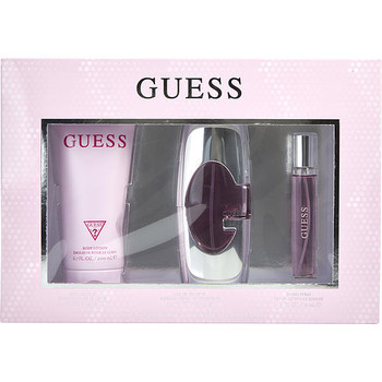 Guess New by Guess Eau De Parfum Spray 2.5 oz & Body Lotion 6.7 oz & Eau De Parfum Spray .5 oz