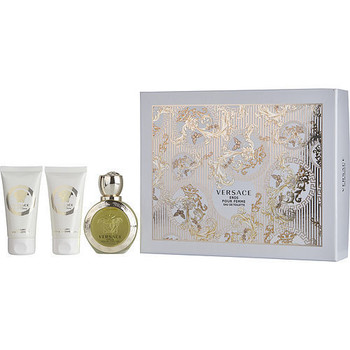 Versace Eros Pour Femme by Gianni Versace Eau De Toilette Spray 1.7 oz & Body Lotion 1.7 oz & Shower Gel 1.7 oz