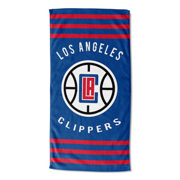 Los Angeles Clippers NBA Stripes Beach Towel