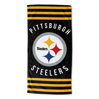 Pittsburgh Steelers NFL Stripes Beach Towel