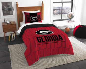 Georgia Bulldogs Bedding Twin Comforter and Sham Set