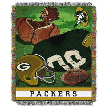 Green Bay Packers NFL Vintage Woven Tapestry Throw