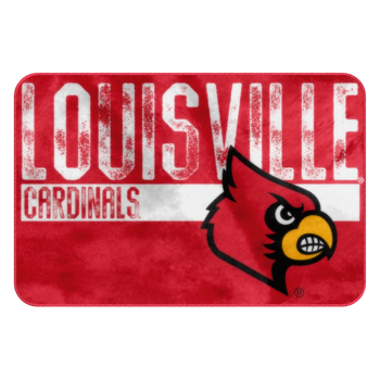 Louisville Cardinals Worn Out Bath Mat