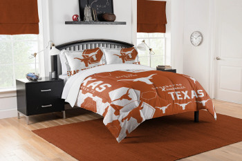 Texas Longhorns 'Hexagon' Full/Queen Comforter & Sham Set