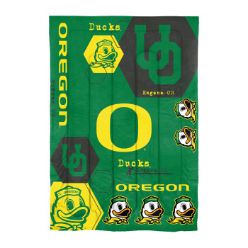 Oregon Ducks 'Hexagon' Twin Comforter and Sham Set