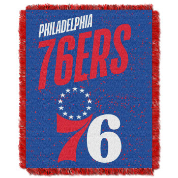 Philadelphia 76ers NBA Headliner Woven Jacquard Throw Blanket