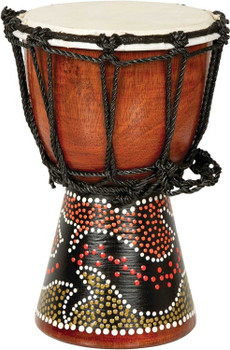 X8 Drums Mini Djembe Drum with Gecko Painted Design