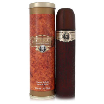 Cuba Gold by Fragluxe Eau De Toilette Spray 3.4 oz perfume bottle and packaging.