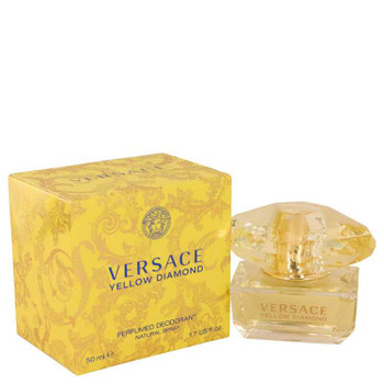 Versace Yellow Diamond Deodorant Spray 1.7 oz, Versace branded product packaging and bottle visible.