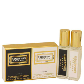 Nirvana Black by Elizabeth and James Gift Set -- Mini Set Includes .24 oz Nirvana White Rollerball and .24 oz Nirvana Black Rollerball product image at NuMercy