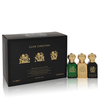 Clive Christian X by Clive Christian Gift Set -- Travel Set Includes Clive Christian 1872 Feminine, Clive Christian No 1 Feminine, Clive Christian X Feminine all in .34 oz Pure Perfume Sprays