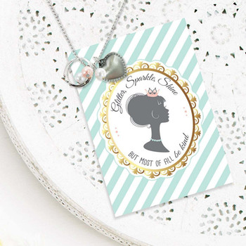 Lifebeats Glitter Sparkle Shine Necklace - Silver Finish Charm Necklace