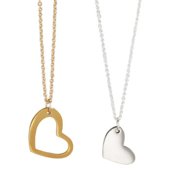 Lifebeats Mother and Daughter Heart Necklace