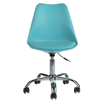 Mid-Century Modern Office Chair in Light Teal