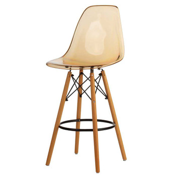 Ethan Counter Stool Mid Century Modern, Transparent Amber