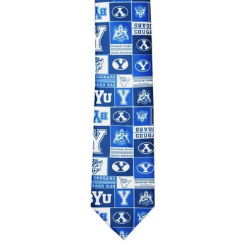 BYU Cougars Logos Pattern Men's Tie product image at NuMercy