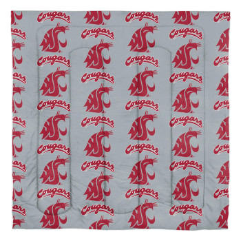 Washington State Cougars Rotary Queen Bed in a Bag Set Washington State Cougars Rotary Queen Bed in a Bag Set