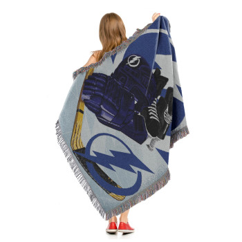 Tampa Bay Lightning NHL Home Ice Advantage Woven Tapestry Throw