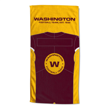Washington Commanders NFL Jersey Personalized Beach Towel