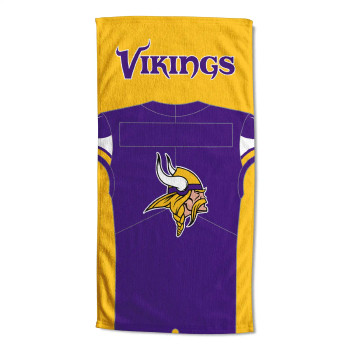 Minnesota Vikings NFL Jersey Personalized Beach Towel