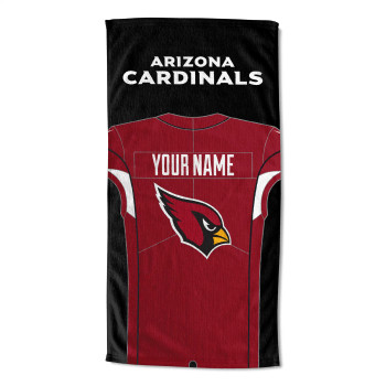 Arizona Cardinals NFL Jersey Personalized Beach Towel