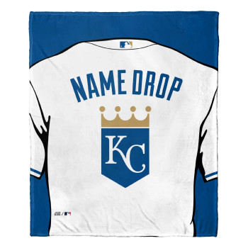 Kansas City Royals MLB Jersey Personalized Silk Touch Throw Blanket