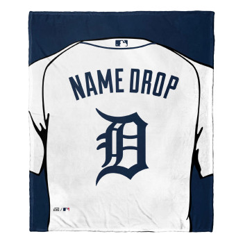 Detroit Tigers MLB Jersey Personalized Silk Touch Throw Blanket