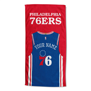 Philadelphia 76ers NBA Jersey Personalized Beach Towel