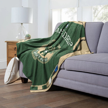 Milwaukee Bucks NBA Jersey Personalized Silk Touch Throw Blanket