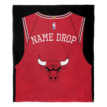 Chicago Bulls NBA Jersey Personalized Silk Touch Throw Blanket