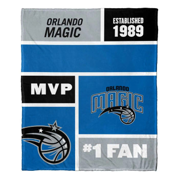 Orlando Magic NBA Colorblock Personalized Silk Touch Throw Blanket