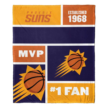 Phoenix Suns NBA Colorblock Personalized Silk Touch Throw Blanket