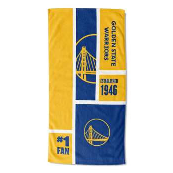 Golden State Warriors NBA Colorblock Personalized Beach Towel