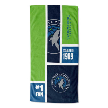 Minnesota Timberwolves NBA Colorblock Personalized Beach Towel