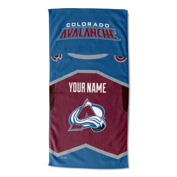 Colorado Avalanche NHL Jersey Personalized Beach Towel