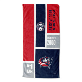 Columbus Blue Jackets NHL Colorblock Personalized Beach Towel