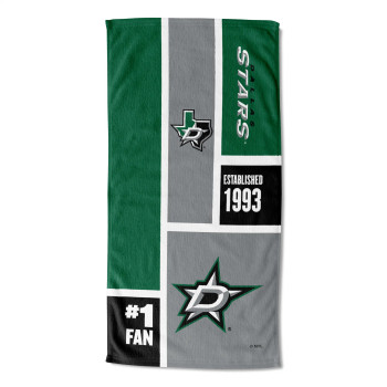 Dallas Stars NHL Colorblock Personalized Beach Towel
