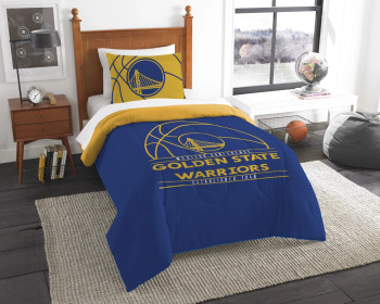 Golden State Warriors NBA Bedding Twin Comforter and Sham Set