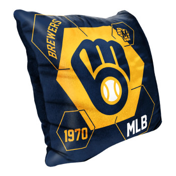 MLB Milwaukee Brewers Connector Double Sided Velvet Pillow