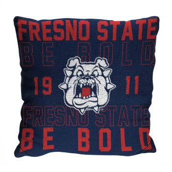 NCAA Fresno State Bulldogs Stacked Woven Pillow