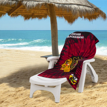 NHL Chicago Blackhawks Psychedelic Beach Towel