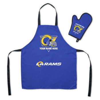 NFL Los Angeles Rams Personalized 2-Piece Apron and Oven Mitt Set