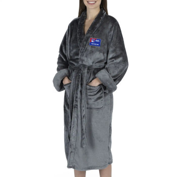 NHL New York Rangers Women's S/M Silk Touch Personalized Bath Robe (Charcoal)