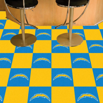 NFL Los Angeles Chargers 18" x 18" Carpet Tiles