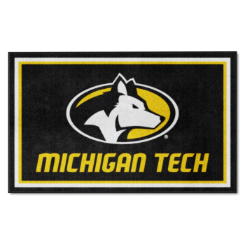 NCAA Michigan Tech Huskies 4' x 6' Plush Rug