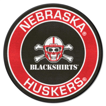 NCAA Nebraska Blackshirts Round Rug